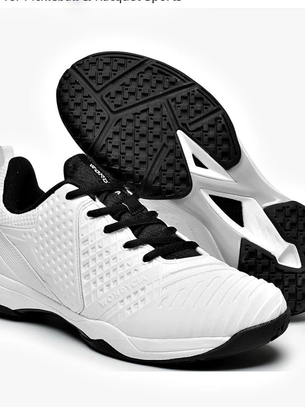 WONDYCIA Pickleball & Racquet Sports Shoes White & Black US 9W